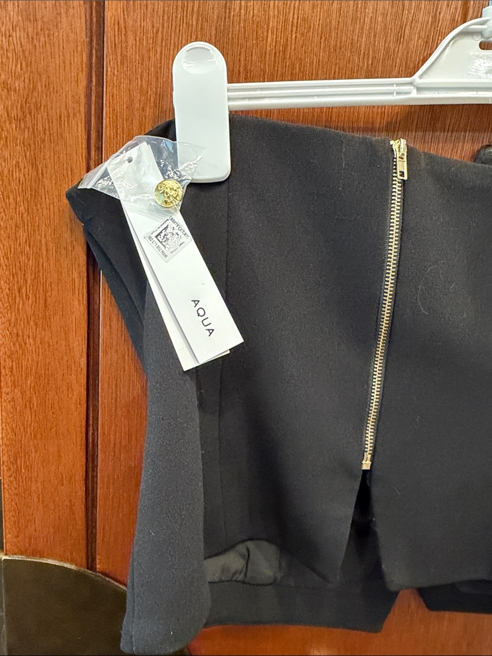 Aqua Black Strapless Corset Top with Gold Buttons Brand New Size Medium - Picture 7 of 14